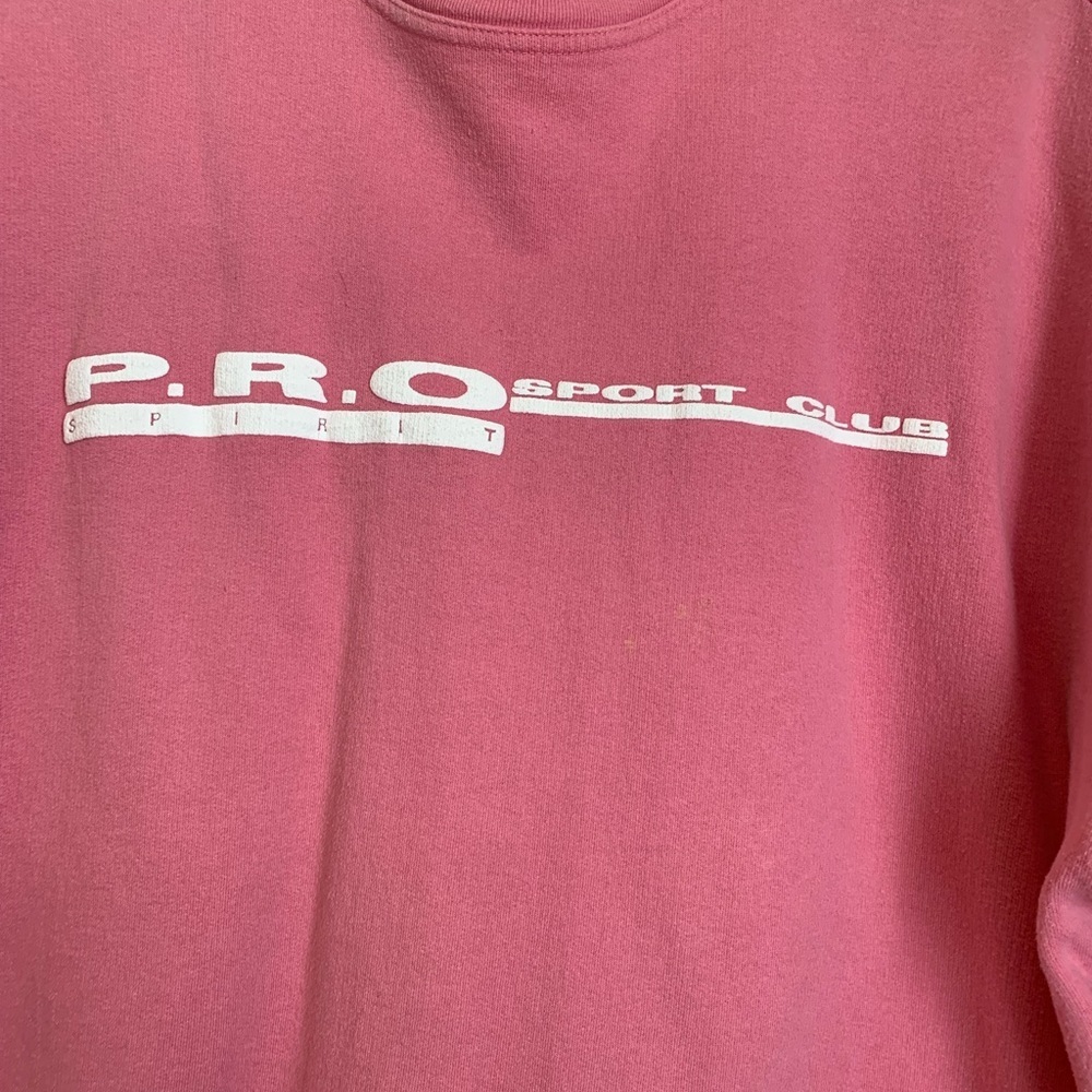 Vintage 80’s 90 Pro Spirit Sport Club Sweatshirt Size L/XL Pink Oversized - Picture 3 of 8